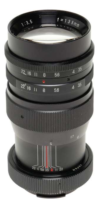 Tele Vivitar 1:3.5 f=135mm vintage film camera lens 3.5/135 mm