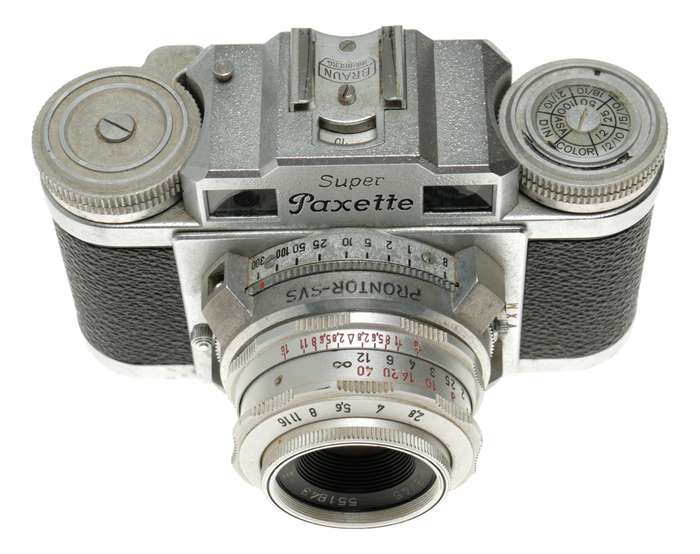 Braun Super Paxette 35mm Film RF Camera E-Staeble-Kata 2.8/45 mm`