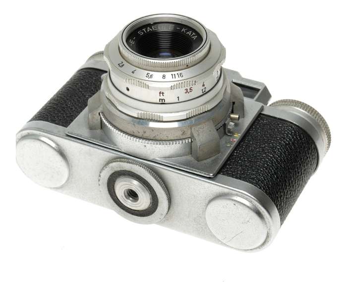 Braun Super Paxette 35mm Film RF Camera E-Staeble-Kata 2.8/45 mm`
