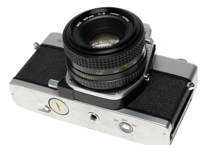 Minolta SRT100X SLR film camera MD 50mm 1:2 Vintage set
