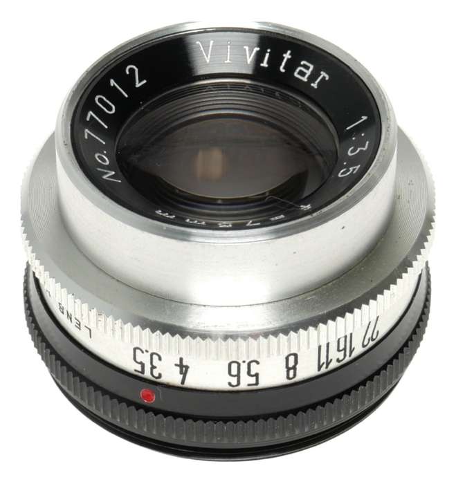 Vivitar 1:3.5 f=75mm Enlarging lens 39mm thread mount screw type
