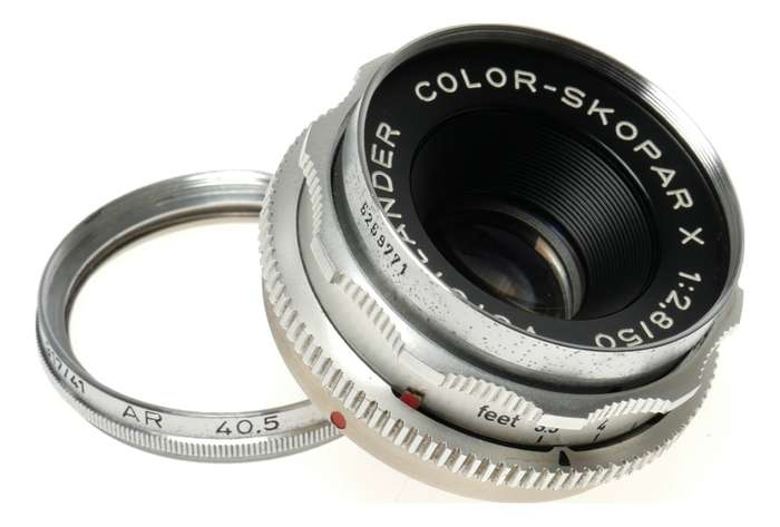 Voigtlander Color-Skopar X 1:2.8/50 SLR camera lens chrome