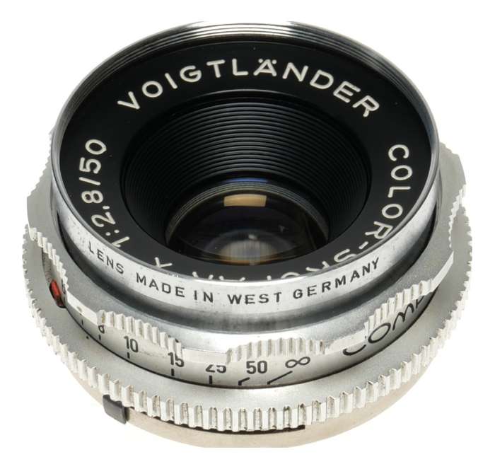 Voigtlander Color-Skopar X 1:2.8/50 SLR camera lens chrome
