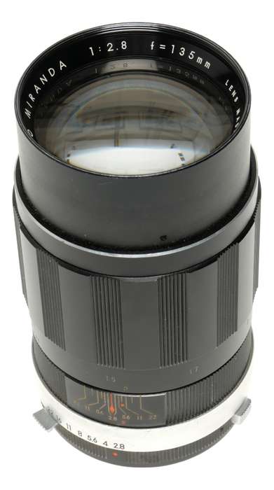 Auto Miranda 1:2.8 f=135mm lens fits SLR camera vintage 35mm