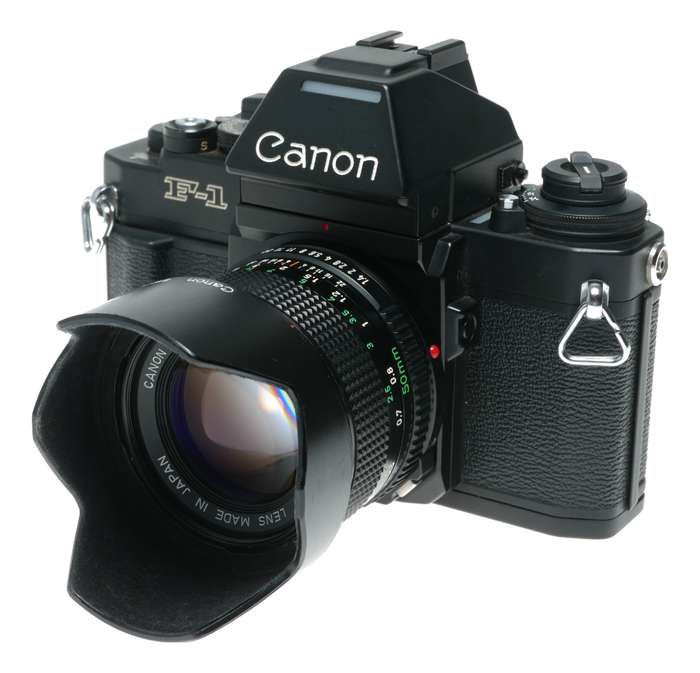 Canon F-1 35mm film SLR camera 1.4/50 FD macro tele Zoom lenses motor drive instructions