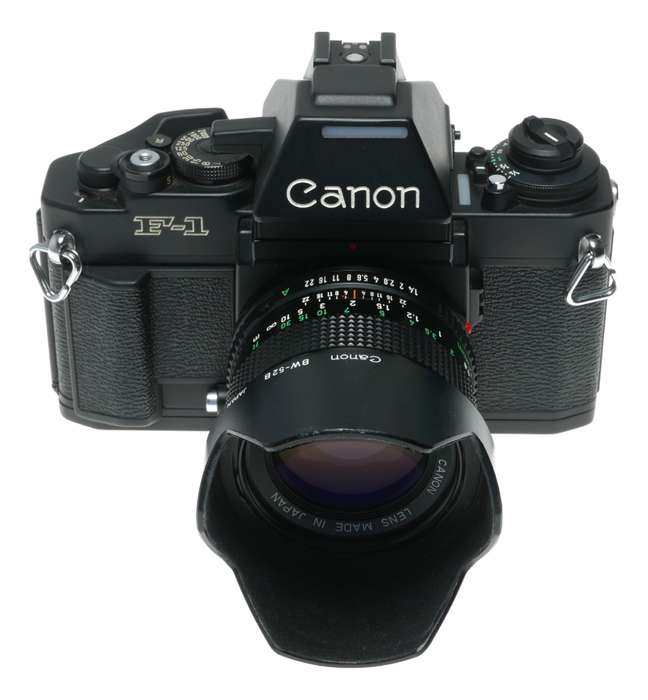 Canon F-1 35mm film SLR camera 1.4/50 FD macro tele Zoom lenses motor drive instructions