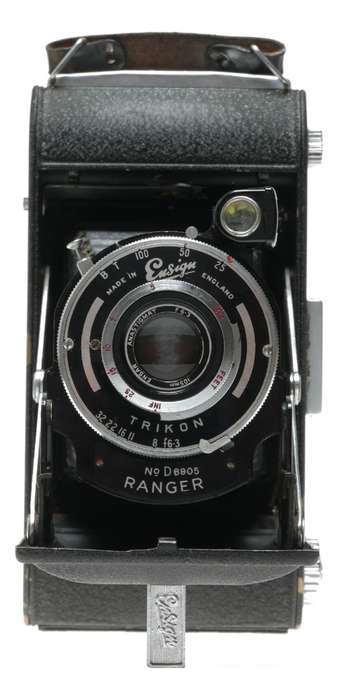 Ensign Ranger 120 rollfilm folding 6x9 camera early original black model