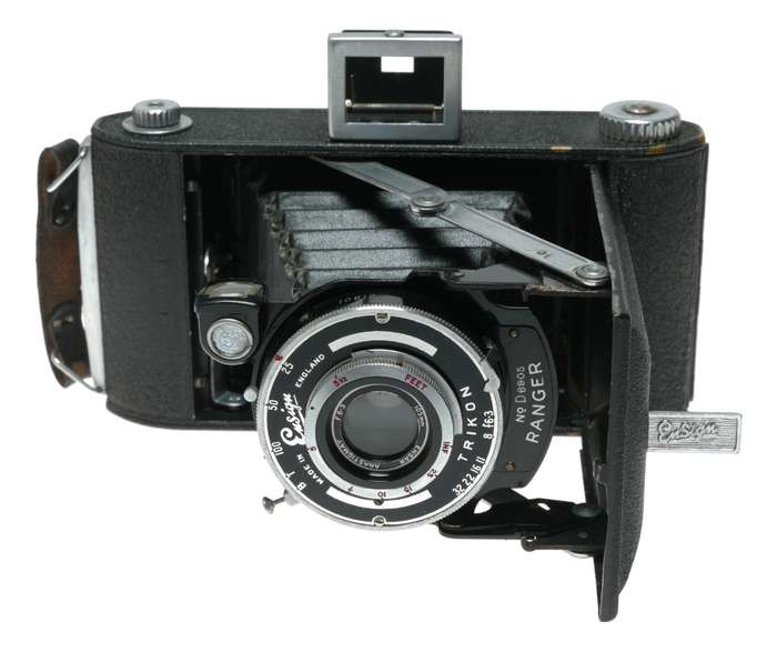 Ensign Ranger 120 rollfilm folding 6x9 camera early original black model