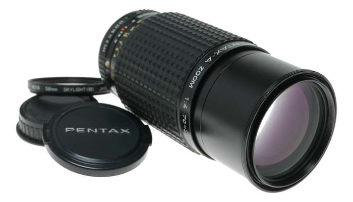 SMC Pentax-A Zoom 70-210mm macro lens fits classic 35mm film SLR camera