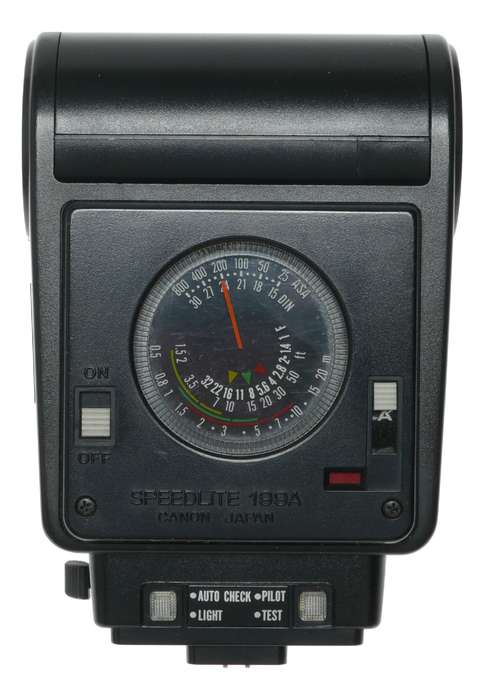 Canon Speedlite 199A hot shoe tilt head film camera flash unit pouch manual