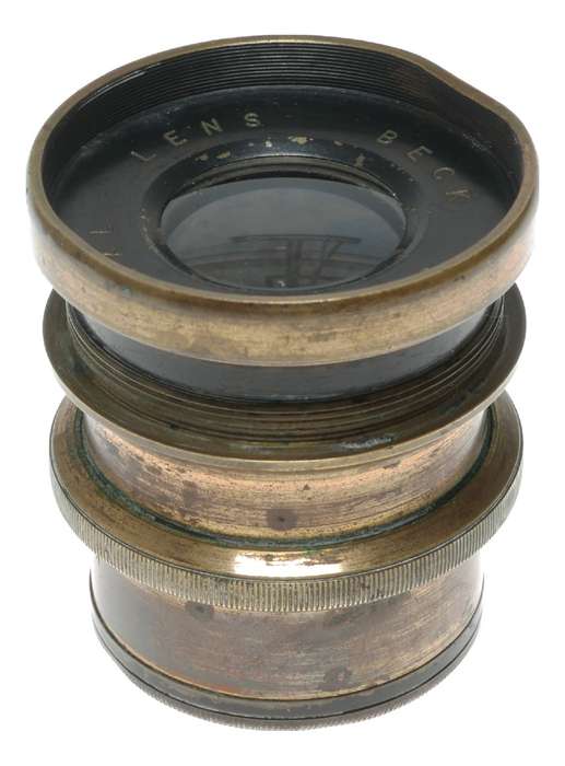 Beck Symmetrical f8 antique brass lens with internal aperture