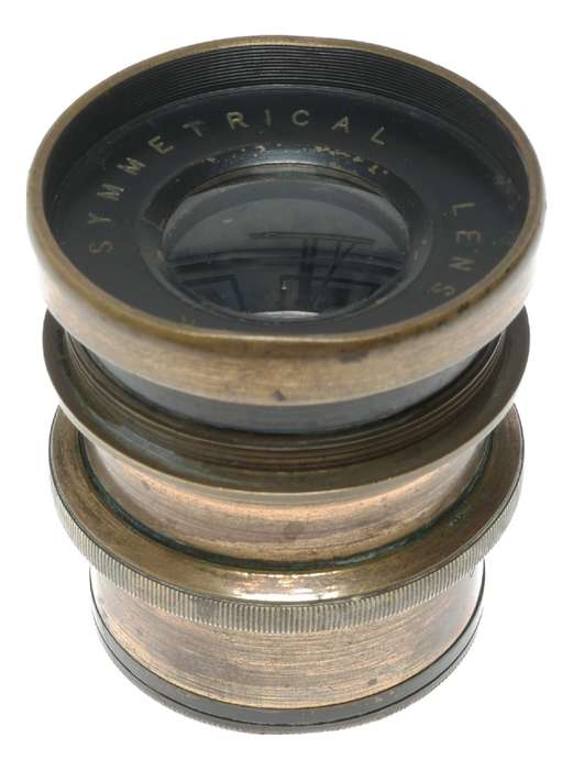 Beck Symmetrical f8 antique brass lens with internal aperture