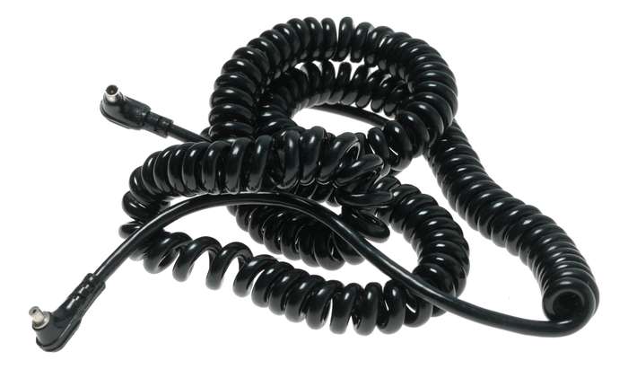 Camera Flash sync coiled cord long extension cable excellent