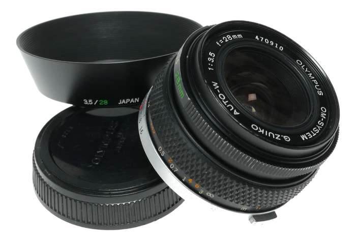 Olympus OM Auto-W 1:3.5 28mm Wide Angle Camera Lens Hood Cap Keeper