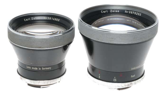 Carl Zeiss Pro-Tessar Camera Lenses 3.2/35mm 4/115mm Contaflex