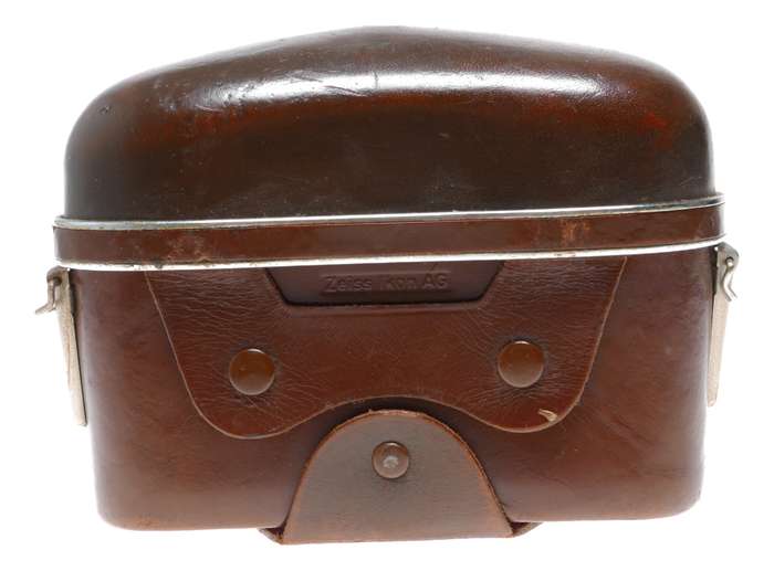 Zeiss Contaflex brown vintage film camera antique leather ever ready case