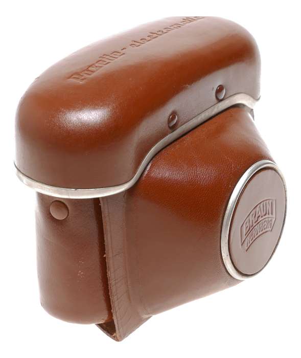 Braun Nurnberg tan vintage film camera antique leather hard case
