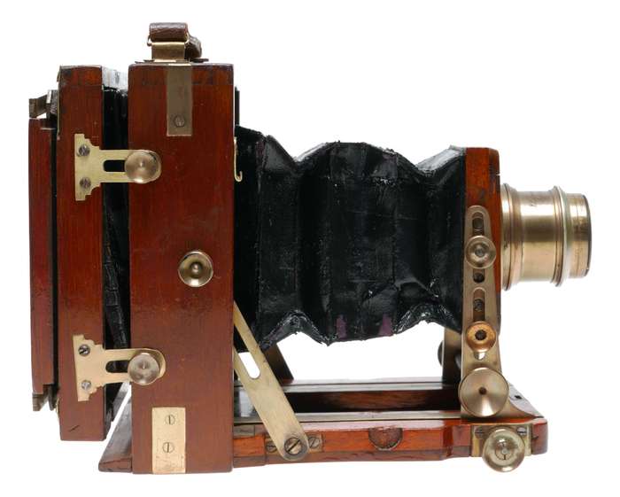 J.Lancaster 1899 BB Instantograph Wood 1/4 Plate Camera Brass Lens