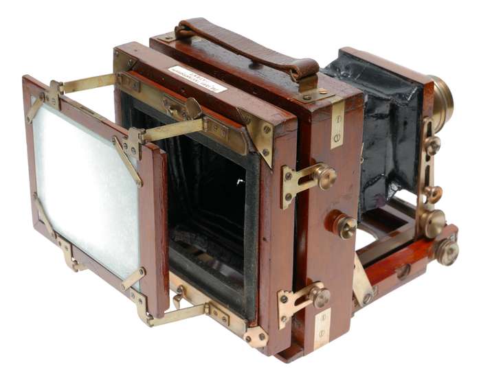 J.Lancaster 1899 BB Instantograph Wood 1/4 Plate Camera Brass Lens