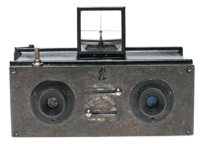 Langer Co. Elkoscop Stereo Camera 45x107 Plates Jumelle Type rare