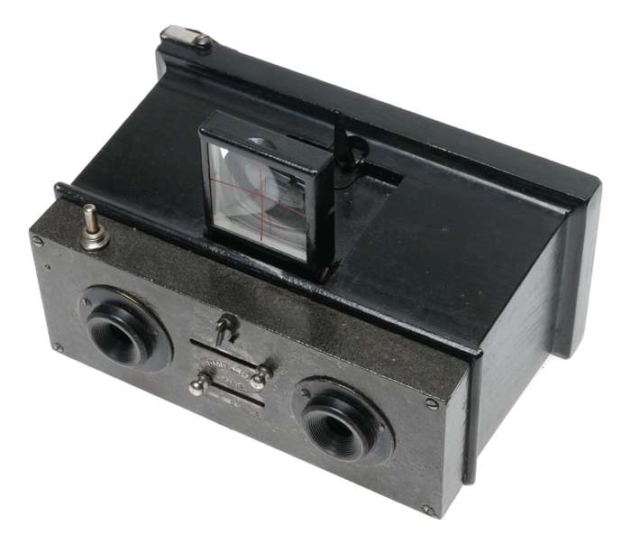 Langer Co. Elkoscop Stereo Camera 45x107 Plates Jumelle Type rare
