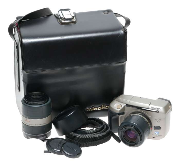 Minolta Vectis S1 APS SLR Film Camera 28-56 Zoom 80-240mm
