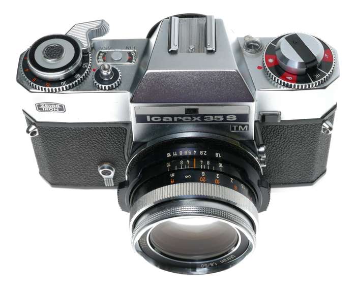 Zeiss Ikon Icarex 35S TM SLR Film Camera M42 Ultron 1.8/50