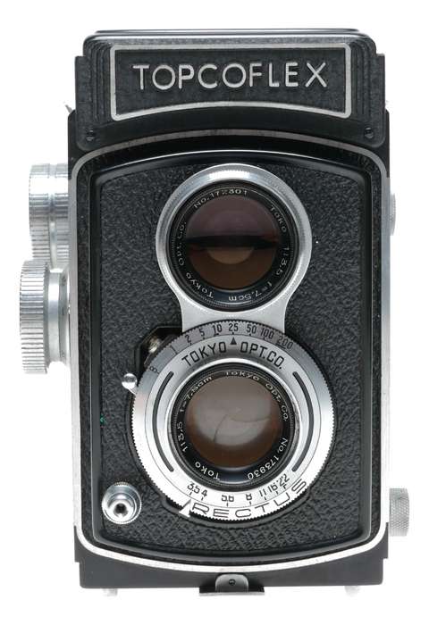 Tokyo Kogaku Topcoflex 6x6 TLR 120 Roll Film Camera 1:3.5 f=7.5cm