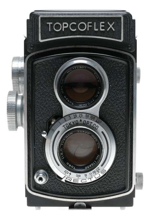 Tokyo Kogaku Topcoflex 6x6 TLR 120 Roll Film Camera 1:3.5 f=7.5cm