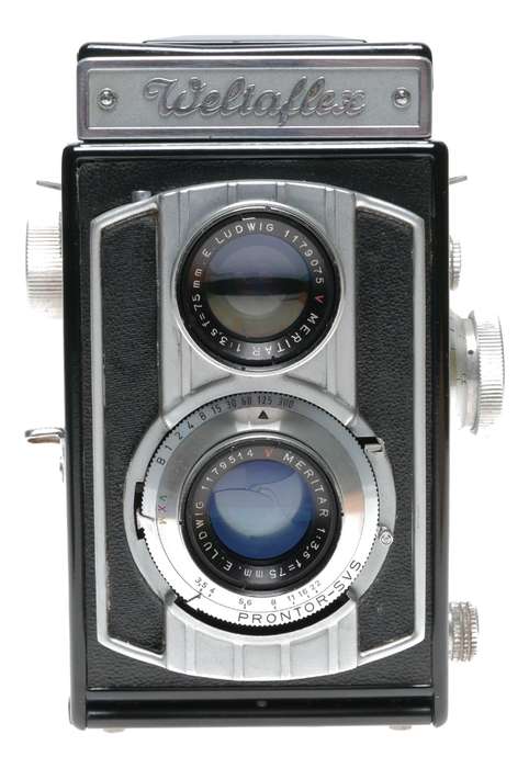 Weltaflex TLR 120 Film 6x6 Camera E. Ludwig Meritar 3.5/75mm