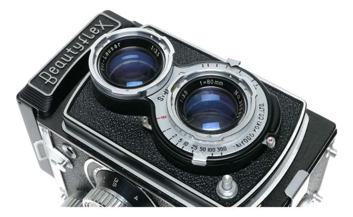 Beautyflex TLR 120 Film Camera Tri Lauser Biokor 1:3.5 80mm