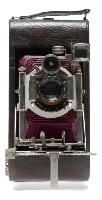 Rare Antique Folding Camera Rapid Symmetrical F:8 Busch's Brass Mount