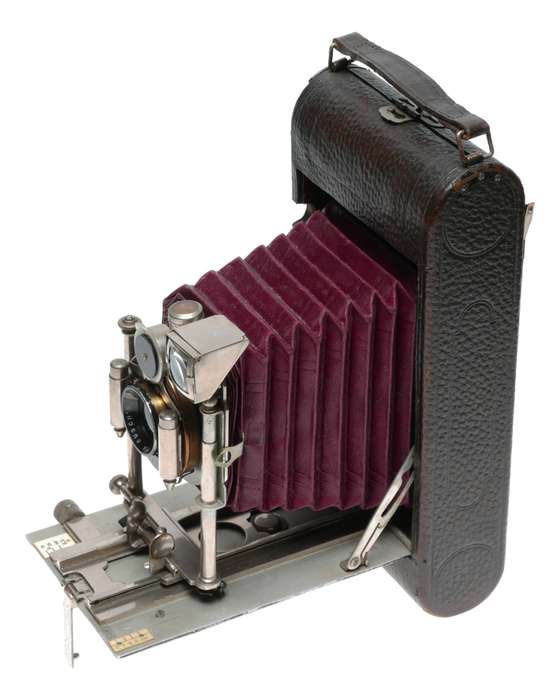 Rare Antique Folding Camera Rapid Symmetrical F:8 Busch's Brass Mount