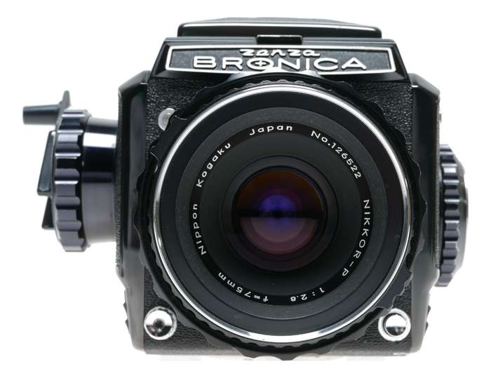 Zenza Bronica S2 Black 6x6 SLR Film Camera Nikkor-P 1:2.8 f=75mm