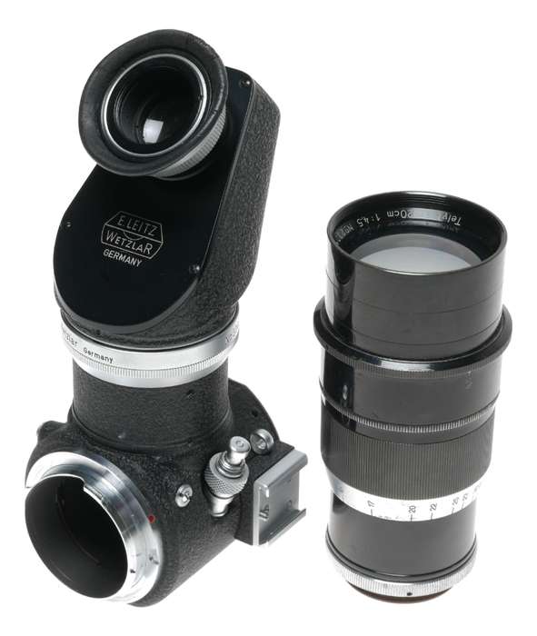 Leitz Visoflex I system OZUPO Telyt 4.5/200 mm Fits Leica M camera