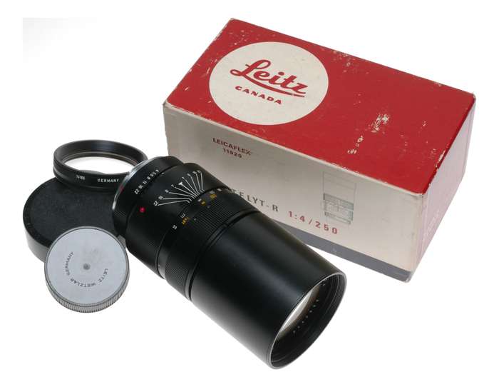 11920 Leicaflex Telyt-R 1:4/250 boxed SLR vintage camera lens