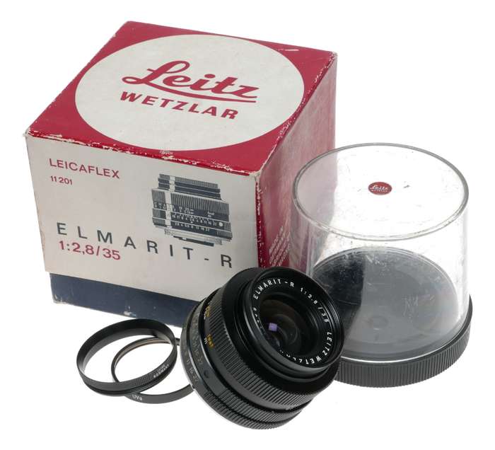 Elmarit-R 1:2.8/35 Leicaflex 11201 Leica SLR Leitz wide angle lens Boxed
