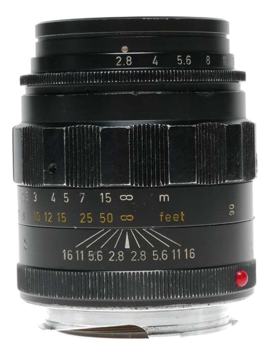 Black Tele-Elmarit 1:2.8/90 mm Leica M Leitz f=90mm F2.8 prime lens