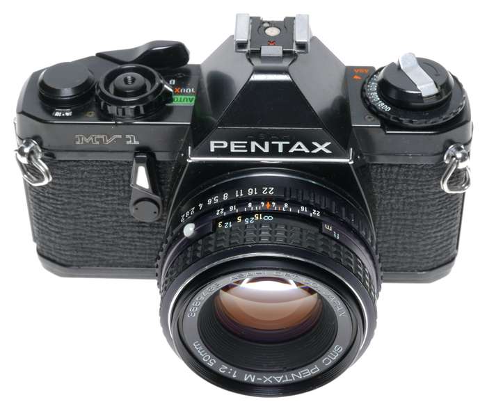 Pentax MV1 SLR Film Camera SMC Pentax-M 1:2/50 Lens