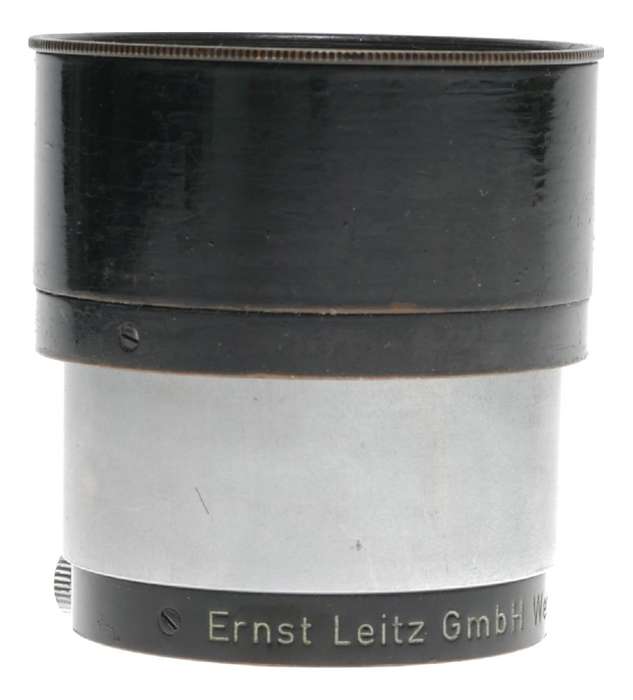 Black chrome FIKUS Leica lens hood shade 3.5 and 13.5cm Leitz