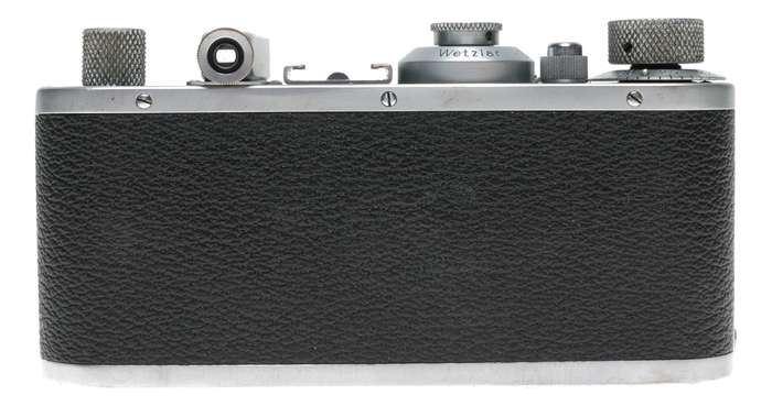 Leica Standard B chrome 5cm Elmar F3.5 case and lens cap