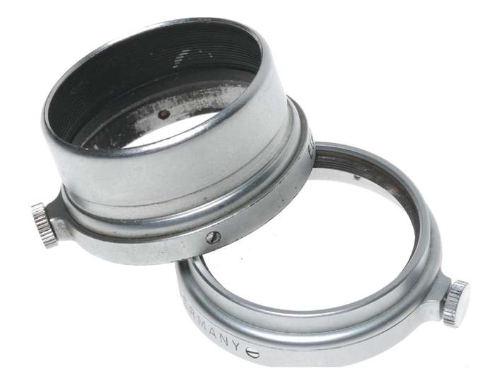 FISON Leitz lens hood shade 50 90mm lens with UV filter clean