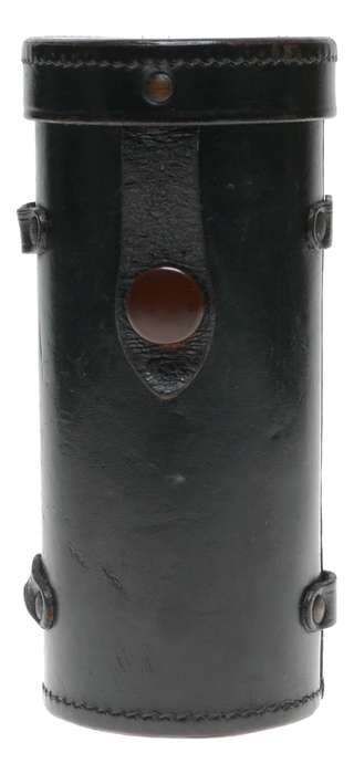 Tall Brown leather Leitz Wetzlar original camera lens container