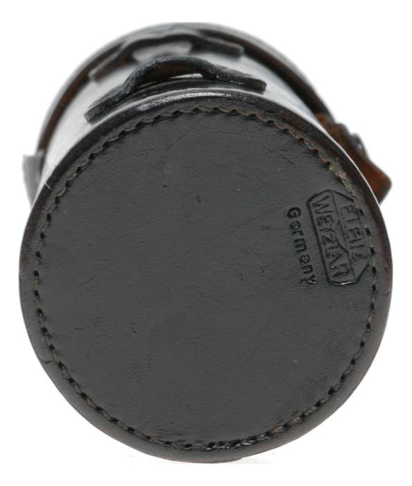 Tall Brown leather Leitz Wetzlar original camera lens container