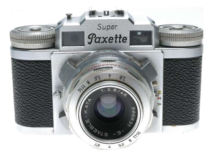 Braun Super-Paxette Model II 35mm Film Camera Staeble-Kata 1:2.8/45
