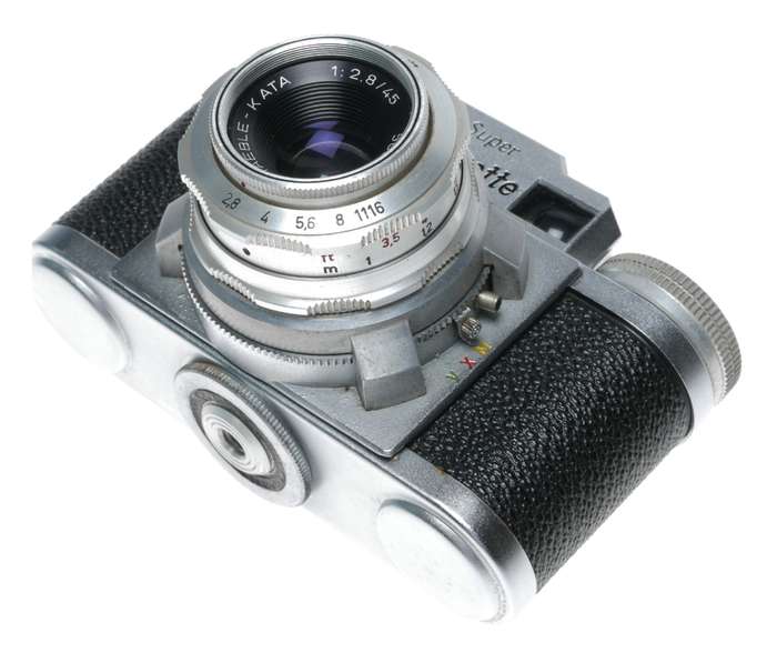 Braun Super-Paxette Model II 35mm Film Camera Staeble-Kata 1:2.8/45