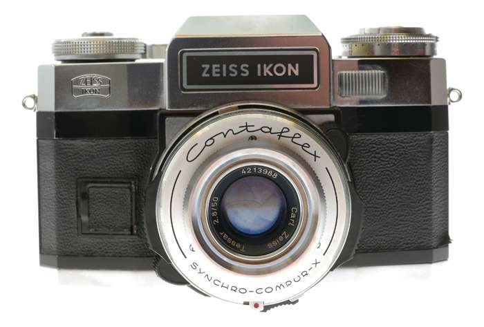 Zeiss Ikon Super BC 35mm SLR Film Camera Tessar 2.8/50 Ikoblitz Case