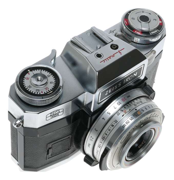 Zeiss Ikon Super BC 35mm SLR Film Camera Tessar 2.8/50 Ikoblitz Case