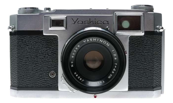 Yashica 35 Rangefinder Film Camera Yashinon 1:2.8 f=4.5cm Rare