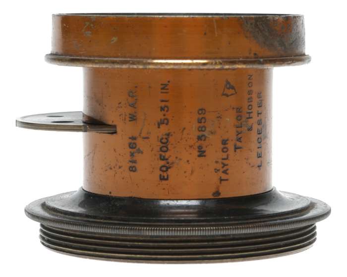Taylor Hobson 8 1/2 x 6 1/2 W.A.R. EQ.FOC. 5.31 IN. Brass Lens